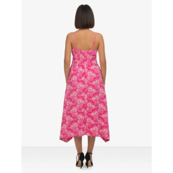A.L.C.Marissa Pink Floral Print Midi Dress Women Size 0 - Picture 10 of 13